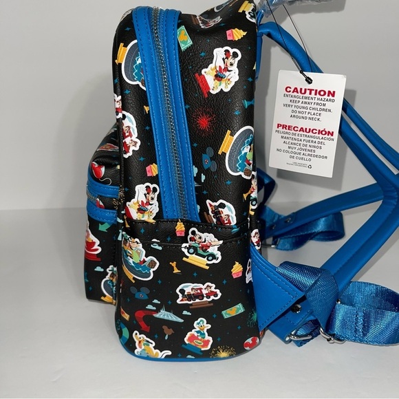 New Loungefly Mini Backpack Mickey And Friends Play In The Park Black main image 4